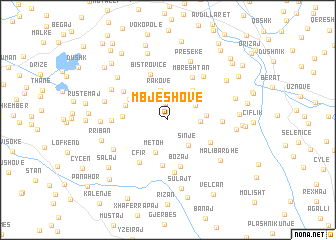 map of Mbjeshovë