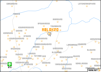 map of Mblakro