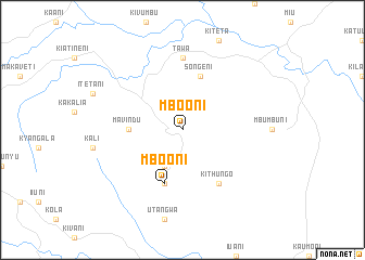 map of Mbooni