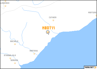 map of Mbotyi