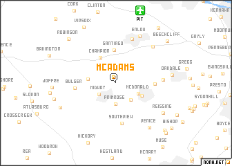 map of McAdams