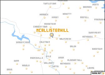 map of McAllister Hill