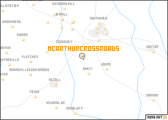 map of McArthur Crossroads