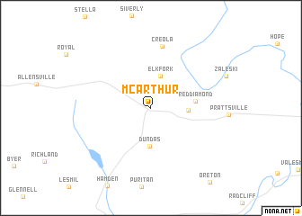 map of McArthur