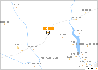 map of McBee