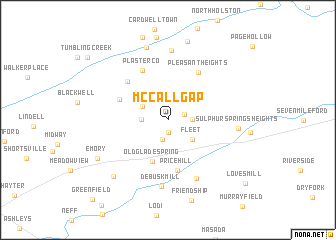 map of McCall Gap