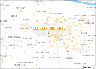 map of McClellan Heights