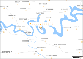 map of McClures Bend