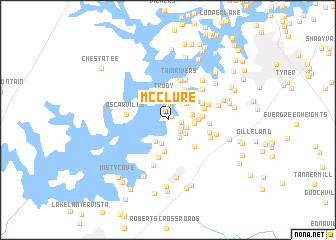 map of McClure