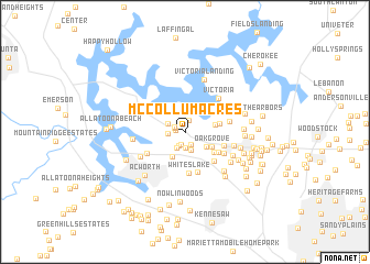 map of McCollum Acres