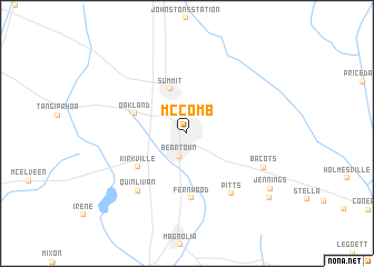 map of McComb