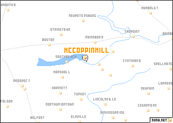 map of McCoppin Mill
