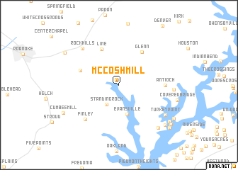 map of McCosh Mill