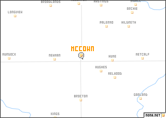 map of McCown