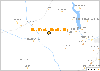 map of McCoys Crossroads