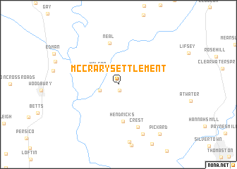 map of McCrary Settlement