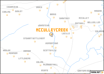 map of McCulley Creek