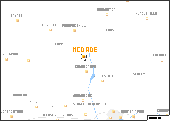 map of McDade