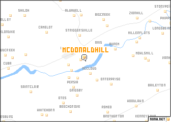 map of McDonald Hill