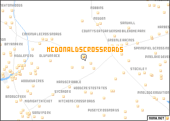 map of McDonalds Crossroads