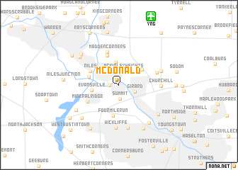 map of McDonald