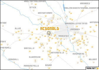 map of McDonald