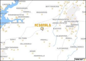 map of McDonald