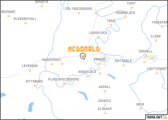 map of McDonald