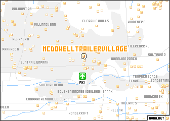 map of McDowell Trailer Village