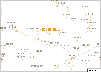 map of McDowell