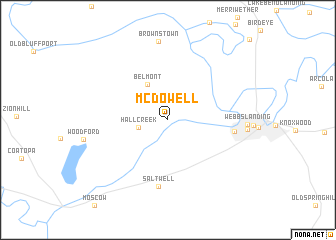 map of McDowell