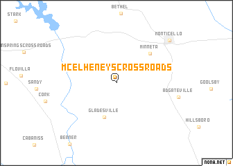 map of McElheneys Crossroads