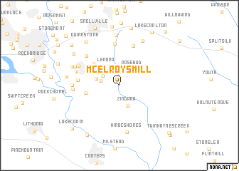 map of McElroys Mill