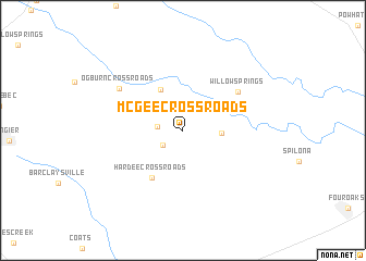 map of McGee Crossroads