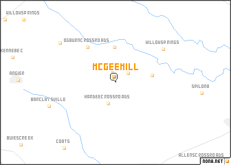 map of McGee Mill