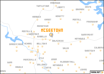 map of McGeetown