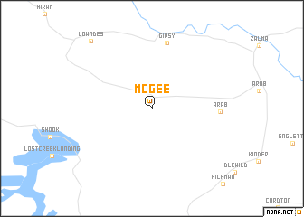 map of McGee