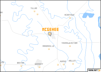 map of McGehee