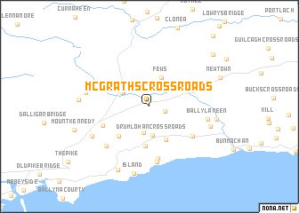 map of McGrathʼs Cross Roads