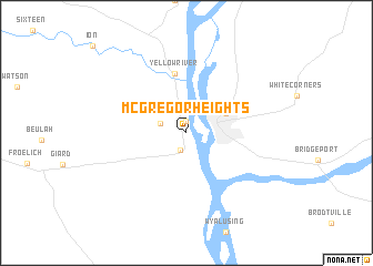 map of McGregor Heights