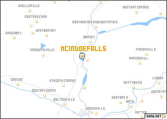 map of McIndoe Falls