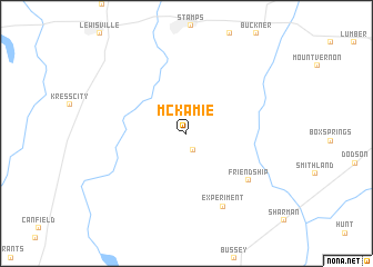 map of McKamie