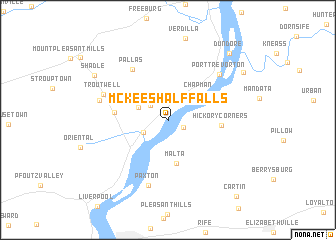 map of McKees Half Falls