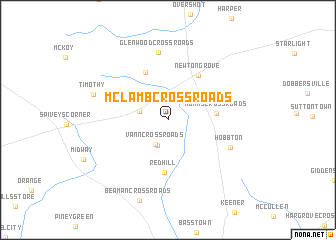 map of McLamb Crossroads