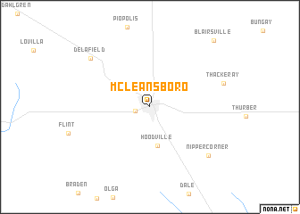 map of McLeansboro