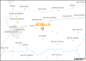 map of McNalls