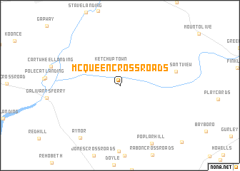 map of McQueen Crossroads