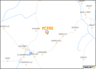 map of McRae