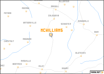 map of McWilliams