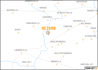 map of McZena